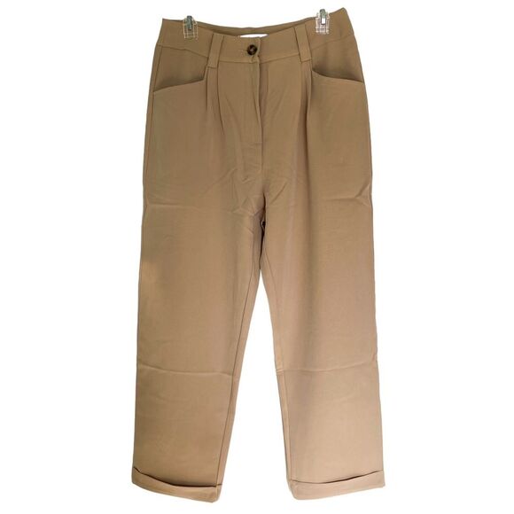 Petal and Pup Beige Tan Slack Womens High Waist Straight Leg Pants Size 6 - Picture 1 of 11